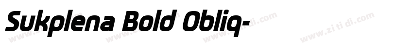 Sukplena Bold Obliq字体转换